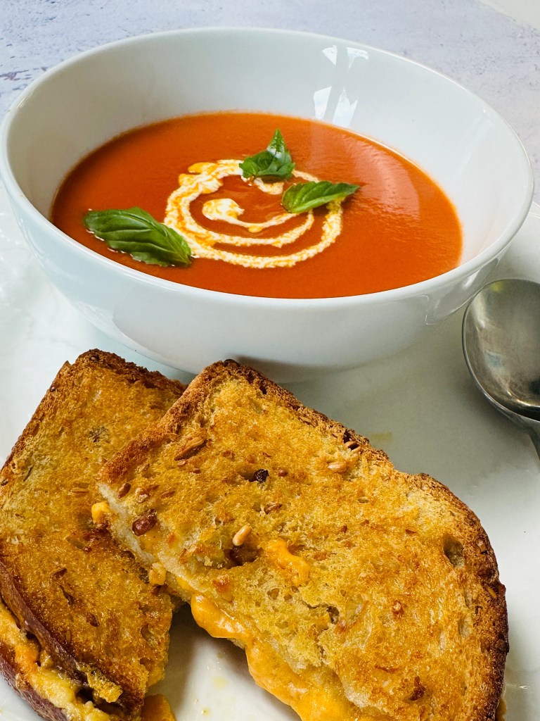 Cream Of Tomato Soup With Grilled Cheese Sandwiches Best Recipes UK cream-of-tomato-soup-with-grilled-cheese-sandwiches-best-recipes-uk
